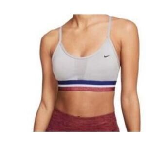 Nike Gray Indy Sports Bra Dri Fit Patriotic Glitter Size Small